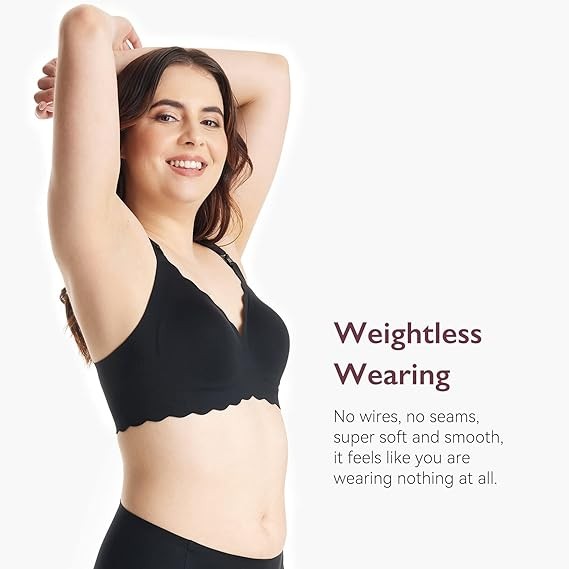 Momcozy Nursing Bras for Breastfeeding, YN46 Jelly Strip Support Comfort Maternity Bra, Seamless Soft Wirefree Pregnancy Bra